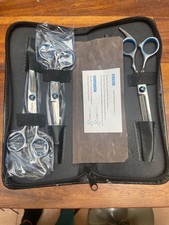 Elfirly Dog Grooming Scissors x 4 Set Safety Round Tip Curved Nail Clippers