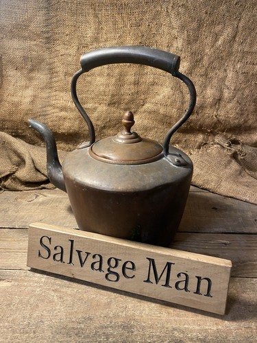 Vintage copper tea kettle - vintage,