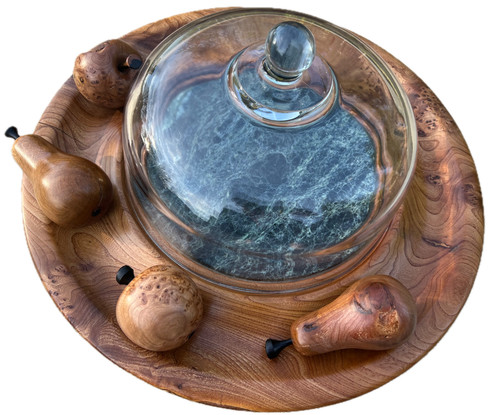 Large revolving walnut - wood, &