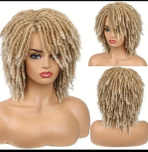 Short faux locs hair wig