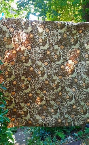 Sanderson linen seaweed fabric - linen,