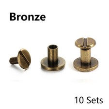 10Sets Flat Belt Screw Leather
