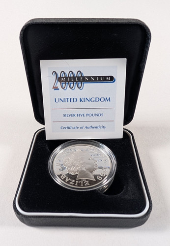 1999 2000 silver proof - silver, £5