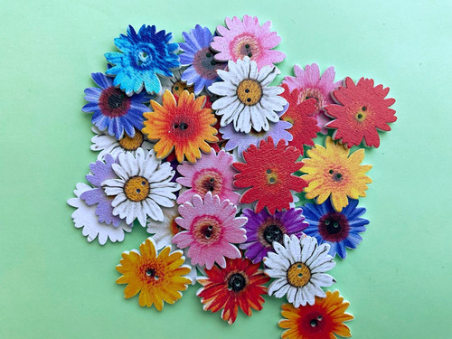 Pretty flower shape buttons - shape,