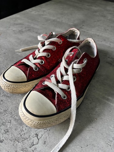 Converse all star red - star, glitter