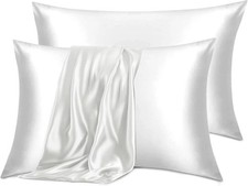 Silk Pillowcase 2 Pack White