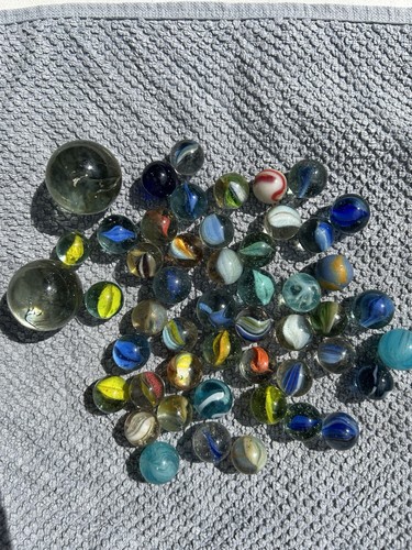 Vintage glass marbles - job, lot