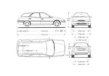 A4 Photo Blueprint Citroen Xantia Break Wagon 1995