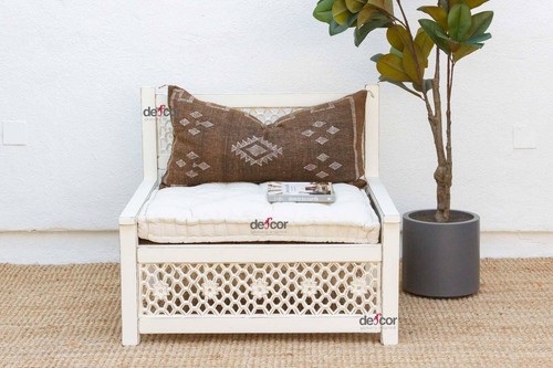 Carved moroccan floral club - carved,