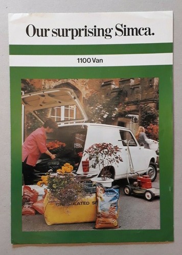 Simca 1100 van brochure 1972 - van,
