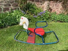 Triang Gee Gee Rocker - Vintage 1960s Rocking Horse Red & Blue / yellow handles