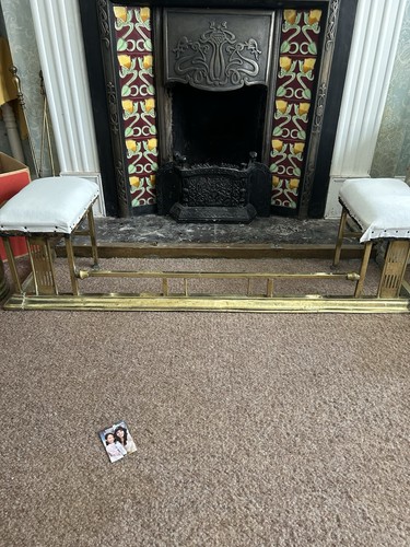 Brass fire side - fender, with