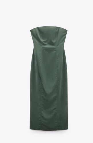 Zara strapless linen blen - strapless,