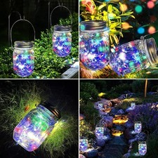 Solar Hanging Lamps Mason Jar
