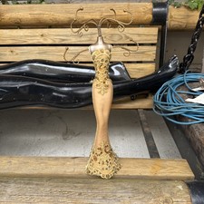 Jewelry Hanger Stand/ Mannequin. Female, gold sequins  Dress.