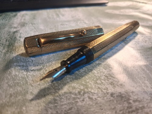 Vintage golden fountain pen - vintage,