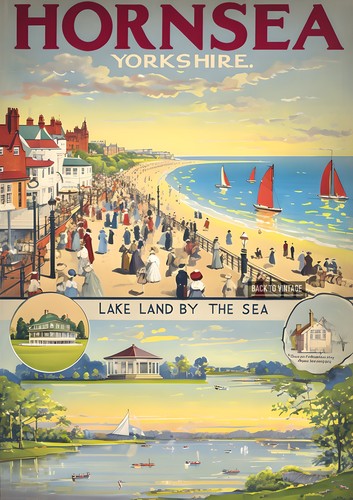 Hornsea vintage british travel - hornsea,