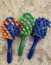 African Plastic Gourd Hand Shekere Plastic Beaded Musical  Instrument