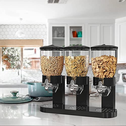 Triple cereal dispenser dry - cereal,