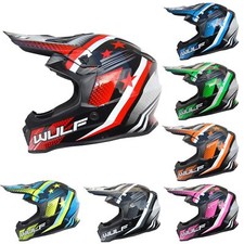 Wulfsport Cub Iconic Off Road Kids Motocross Helmet Quad Bike ATV MX ECE 22.05