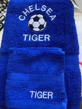 Chelsea Personalised Football Towels - Embroidered Team & Individual Names 