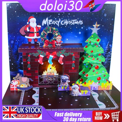 Christmas card pop with - 3d, up