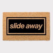 Slide Away Door Mat Oasis Fan Handpainted Doormat Indoor Outdoor Custom Rug