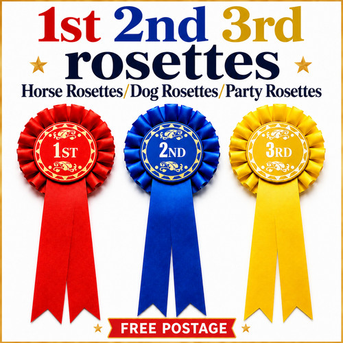 1st 2nd 3rd rosettes - , horse