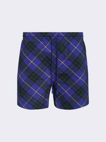 Burberry navy check print swim - check,