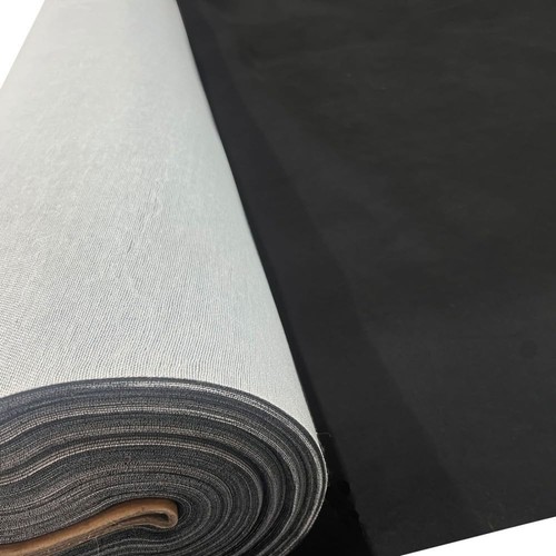 Black suede fabrics light - black,
