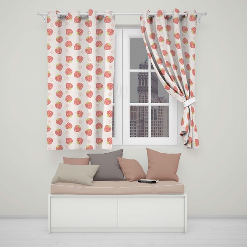 Kids red strawberry blackout - red,