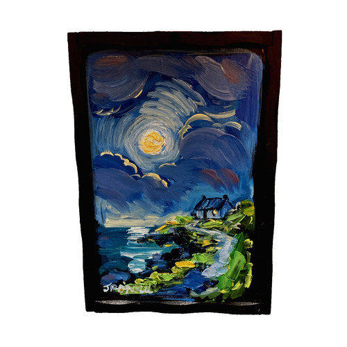 Framed moonlight coastal - framed,