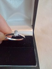 Gemporia Sterling Silver White Topaz Solitaire Ring