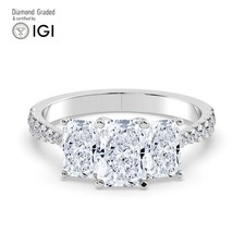 Radiant Diamond Trilogy Ring