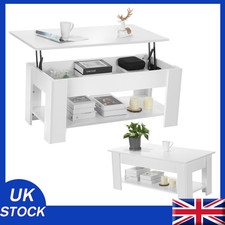 Lift Up Coffee Table With Storage Shelf Living Room Home Office Furniture Owlwuk