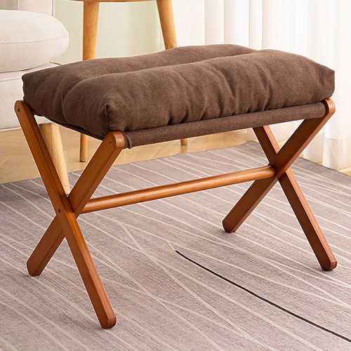 Folding bamboo footstool - bamboo,