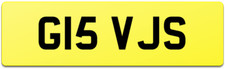 QUALITY 2 DIGIT OLD PRIVATE VIP CAR REG NUMBER PLATE G15 VJS ALL FEES PAID VJ VS