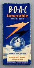 BOAC AIRLINE TIMETABLE