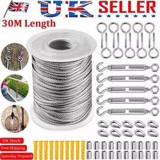 Garden Fence Wire Rope Kit 30M