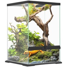 PawHut Glass Reptile Terrarium, 40L Vivarium for Lizards, Frogs, Snakes, Turtles
