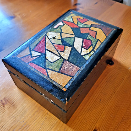 Vintage wooden trinket - wooden,