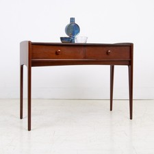 Mid Century Teak 2 Drawer Console Table Desk by A Younger