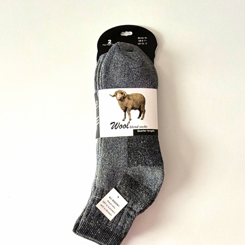 Men grey wool blend - grey, low