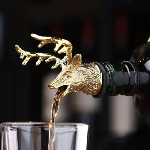 Deer head aluminum alloy wine - deer,