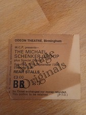 Vintage The Michael Schenker Group Concert Ticket Stub Birmingham Odeon 1980
