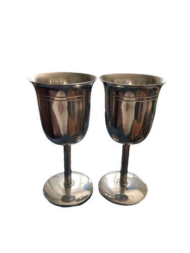 Pair vintage stainless steel - stainless,