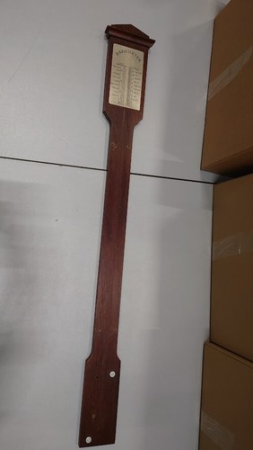 Vintage wooden barometer - wooden,