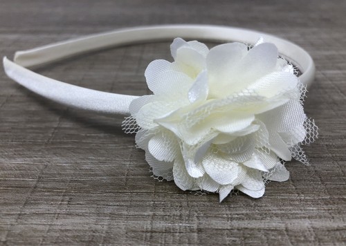 Ivory flower headband hairband - ivory,