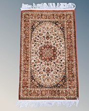 Pretty Kashmir Silk Carpet