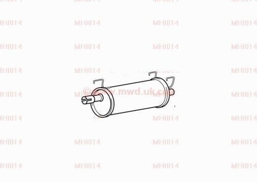 Exhaust middle silencer fits - middle,